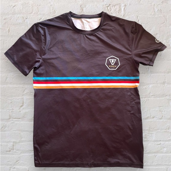 VISSLA Other - Vissla Shirt Mens Medium Black UVA UVB Protection Short Sleeve Water Rash Guard